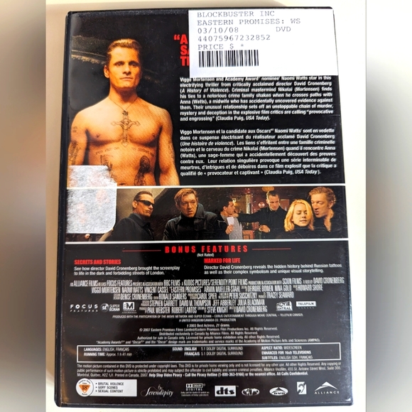 3/$10 Eastern Promises movie on DVD - Picture 2 of 2